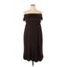 Old Navy Casual Dress - Party Strapless Sleeveless: Brown Print Dresses - Women's Size 2X-Large