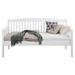 Plethoria Marley Slatted Back Twin Daybed Wood in White | 37.5 H x 42.5 W x 80.5 D in | Wayfair A97300DB