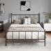 Joss & Main Winston Platform Bed w/ Headboard Metal in Black | 38 H x 60.2 W x 83.3 D in | Wayfair 49214AF07D024959A631412D99965021