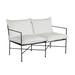 Summer Classics Italia 52" Wide Outdoor Loveseat w/ Cushions Metal/Olefin Fabric Included | 32.75 H x 52 W x 30.75 D in | Wayfair 5346111+C8484219N