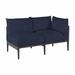 Summer Classics Santa Barbara 57.25" Wide Outdoor Loveseat w/ Cushions Metal/Olefin Fabric Included | 26 H x 57.25 W x 29.38 D in | Wayfair