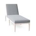 Summer Classics Elegante 78" Long Reclining Single Chaise w/ Cushions Metal in White | Outdoor Furniture | Wayfair 425294+C281749N