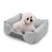 Tucker Murphy Pet™ Comfort Couch Pet Bed Linen Dog Bed Bolster Pet Cushion Pad Polyester/Cotton in Gray | 6.5 H x 20 W x 17 D in | Wayfair