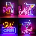 Enseigne au néon LED pour bar à bière lumières au néon pour la décoration murale enseignes de bar