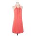 Zara Casual Dress - A-Line Halter Sleeveless: Orange Print Dresses - Women's Size Small