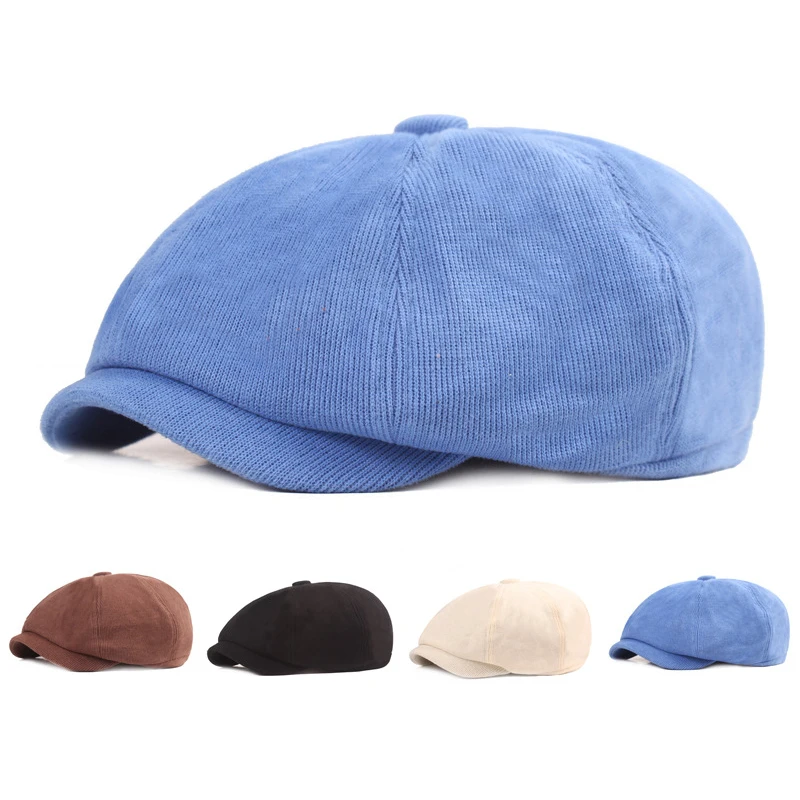 HT3726 Berretti Vintage Artista Pittore Berretto Cappello Nuovo Autunno Inverno Cappello Donna Berretto Solido Uomo Retro Cappello Ottagonale Berretto Piatto