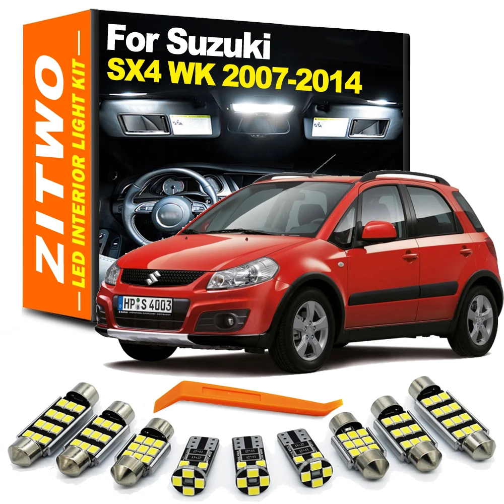 ZITWO 9 Pz Canbus LED Luce Interna Lampada Targa Kit Per Suzuki SX4 2007 2008 2009 2010 2011 2012 2013 2014 Tronco Lampadina