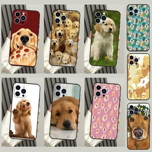 Golden Retriever Hunde tasche für iPhone 15 14 Pro Max 11 Pro Max 12 13 Mini x XR XS Max Se 2020 7 8