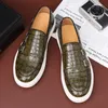 Neue schwarze Turnschuhe Männer vulkan isieren Schuhe gelbes Krokodil muster Slip-On Größe 38-46