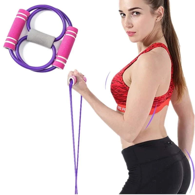 Widerstandsbänder Yoga Fitness Elastischer Schlauch Gummigürtel Fitnessgeräte Workout Muskel Zugseil Übung Brustexpander Image