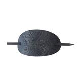 Leather Hair Pin With Stick - Oval Faux Leather Hair Clip - Leather And Stick Hair Slide Hair Pins Ponytail Holder Hair Accessories For Women Girls Fanelod Hair Styling Cream