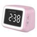 Wovilon Mini Mirror Clock Dual Alarm Clock Night Light Card } Bluetooth Speaker