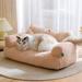 Slicier Calming Pet Sofa Slicier Winter Pet Bed Calming Dog Bed Fluffy Plush Pet Sofa Slicier Dog Bed Washable Puppy Sleeping Bed Cat Couch Pet Sofa Bed with Removable Washable Cover