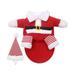 Gazechimp Cat Christmas Outfit with Hat Christmas Pets Clothes for Parties Take Photos M