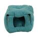 Farfi Hamster Bed Solid Color Keep Warm Cage Accessories Semi-enclosed Cave House Pet Nest for Rodent (Blue)