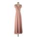 Monique Lhuillier Bridesmaid Cocktail Dress - Formal: Tan Dresses - Women's Size 4