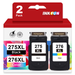 275XL and 276XL Ink Cartridge for Canon Ink 275 and 276 Canon 275 276 Ink PG275XL CL276XL Ink Combo Pack Black Color for Canon PIXMA TS3520 TS3522 TS3500 TR4720 TR4700 TS3500 Printers(Black Tri-Color)