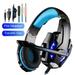 Dadypet G9000 Esports Gaming Headset with Microphone Laptop/Desktop PC Headset Black/Blue