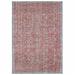 8' X 10' Red And Blue Oriental Power Loom Stain Resistant Area Rug - 3'6"