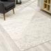 2' x 5' Ivory Distressed Ikat Pattern Area Rug - 3'6"