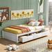 White Eco-Friendly Solid Pine Wood Twin Size Platform Storage Bed, 3 Drawers