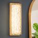 Modern 1-Light Gold Rectangle LED Wall Sconce Dimmable Wall Lighting for Living Room - 4.3" L x 3.5" W x 13.7" H