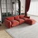 103 L-Shaped Sectional Sofa, Minimalist Chenille Modular 4-Seat Couch Sectionals with Reversible Chaise Ottoman