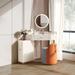 Sintered Stone Dressing Table & Stool with 2 Drawers and LED Mirror