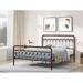 Classic Style Queen Size Metal Platform Bed