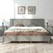 Modern Solid Wood King Platform Bed, Elegant and Durable