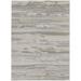 10' X 14' Ivory Tan And Brown Abstract Power Loom Distressed Stain Resistant Area Rug - 3'6"