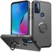 For Moto G Play 2023 G Pure G Power 2022 Tough Strong Hybrid With Ring Stand Case Cover - Charcoal Grey