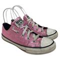 Converse Shoes | Converse All-Star Size 3 Barbie Pink Sparkle Youth A01478c Glitter Sneaker Shoe | Color: Pink | Size: 3