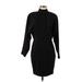 Nicole Miller Cocktail Dress - Sweater Dress: Black Dresses - Women's Size 4