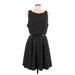 Elle Casual Dress - Mini Scoop Neck Sleeveless: Black Dresses - Women's Size 12