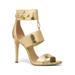 Michael Kors Shoes | Michael Michael Kors Gold Metallic Amos Ankle Strap Heel Sz:6m | Color: Gold | Size: 6