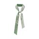 Women's Green "Lily" Silk Twilly Scarf Lost Pattern Nyc