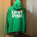 Pink Victoria's Secret Tops | New! Victoria’s Secret Pink Zip Hoodie! Xxl | Color: Green/Pink | Size: Xxl