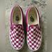 Vans Shoes | Checkered Slip On Vans | Color: Pink | Size: 6