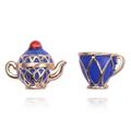 Kate Spade Jewelry | Kate Spade | Disney ~ Alice In Wonderland Blue Enamel Teacup Studs 12k Gold | Color: Blue/Gold | Size: See Description