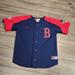 Nike Shirts & Tops | Euc Nike Genuine Merchandise Boston Redsox Boys Sz S Jersey | Color: Blue/Red | Size: Sb