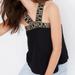 Madewell Tops | Madewell Embroidered Knit Swing Tank Size Xl | Color: Black | Size: Xl
