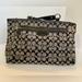 Coach Bags | Coach Black Gray Signature Canvas Xl Shoulder/Diaper/Tote Bag Weekender Purse | Color: Black/Gray | Size: Os