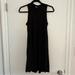 Anthropologie Dresses | Anthro Bordeaux Black High Neck Sleeveless Swing Mini Dress Xs | Color: Black | Size: Xs