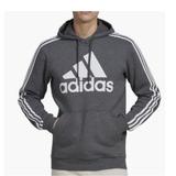 Adidas Shirts | Adidas Men's 3-Stripes Fleece Hooded Sweatshirt Sport Sweater 4xl Big Tall | Color: Gray/White | Size: 4xl
