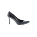 Stuart Weitzman Heels: Pumps Stiletto Minimalist Black Print Shoes - Women's Size 8 - Pointed Toe