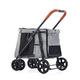 Premium Large Dog Stroller - Luxury Pet Pram with 4 Wheels for Cats & Dogs - Foldable Carrier Strolling Cart - Ideal for Big Breeds - Pet Gear