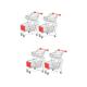 SAFIGLE 4 Pcs Mini Shopping Cart Toy Shopping Cart Shopping Cart Pen Holder Grocery Store Basket Grocery Cart Toy Shopping Basket Toy Mini Trolley Toy Mini Hamper Child Wrought Iron Small