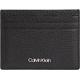 Calvin Klein Men Cardholder Minimalism Leather, Black (Ck Black), One Size