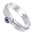 Silver N Rock Amethyst Gemstone Band Ring Men & Women Band Ring All Size 925 Sterling Silver Band Ring Gift Item Jewelry ERG-120F_ (Z 1/2)